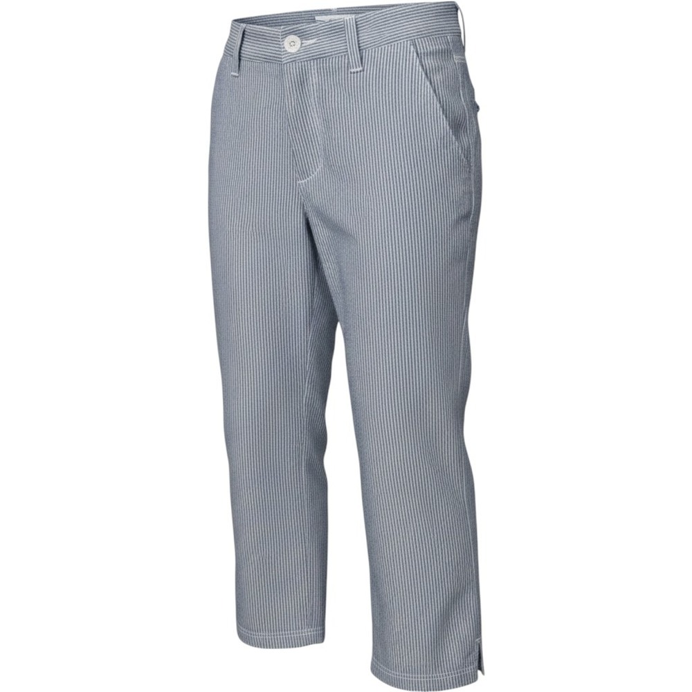 Riders By Lee Pants Womens 6 Blue Capri Striped Twill Cotton Spandex Stretch